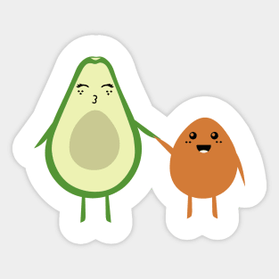 AVOCADO MOMMY AND AVOCADO KID Sticker